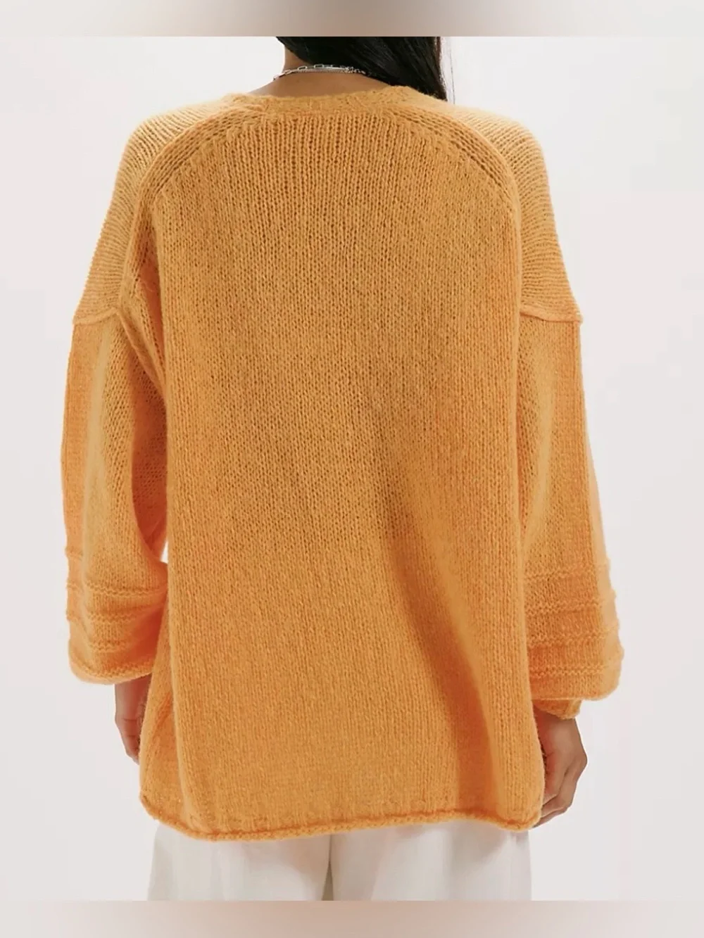 Free People Lightweight Tangerine Button-Front Knit Cardigan - Size XS NWT